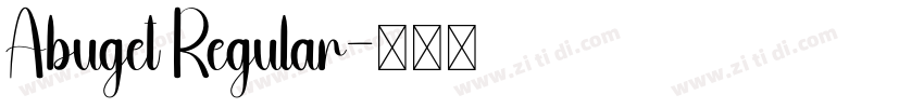 Abuget Regular字体转换